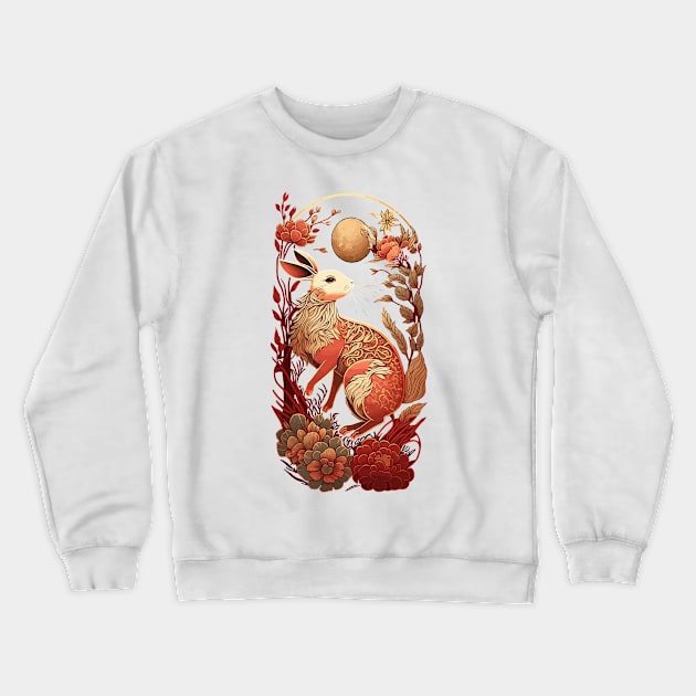 Chinese Lunar Year of the Rabbit Crewneck Sweatshirt by Peter Awax